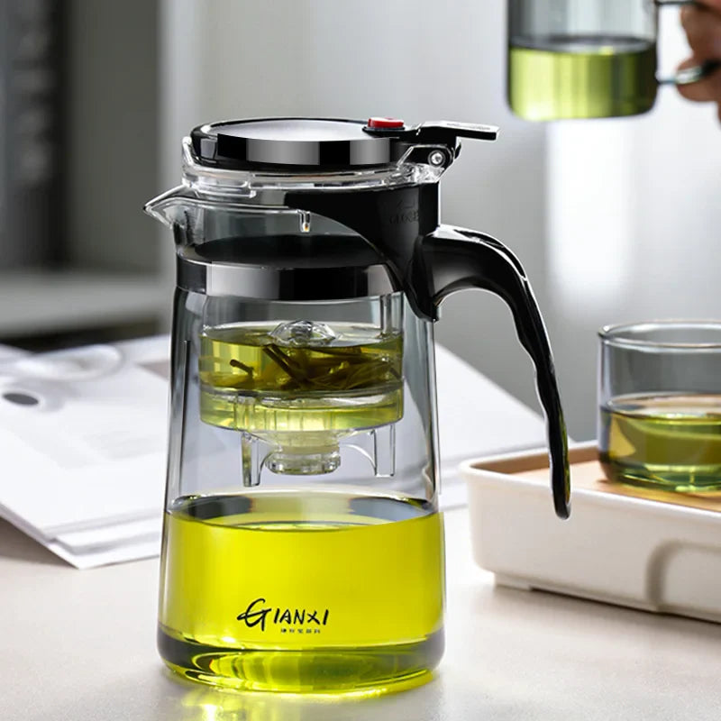 Afralia™ Glass Tea Pot with Infuser & Chinese Tea Set Deep Utensil