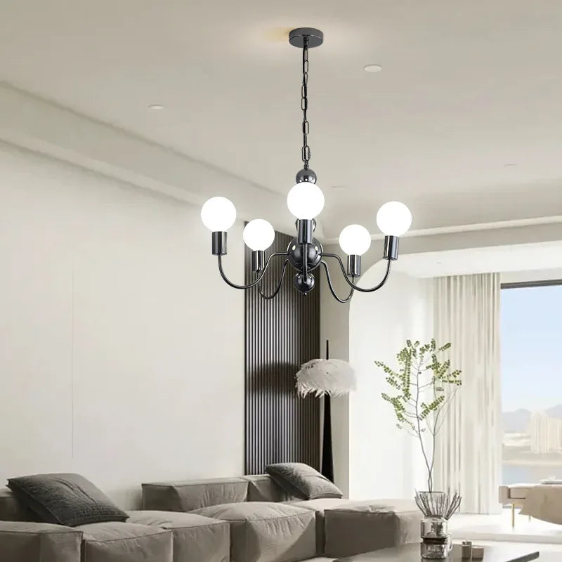 Afralia™ Sphere Chandelier: Modern Medieval Style Pendant Lighting for Living Room and Bedroom