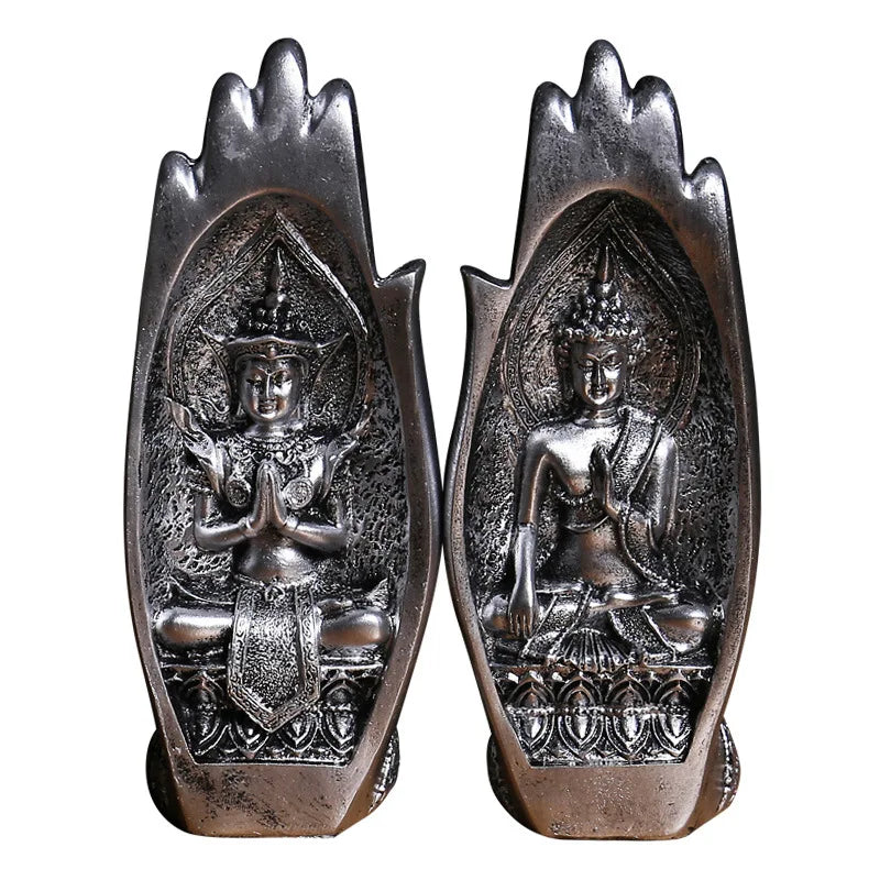 Afralia™ Buddha Hands Sculptures Monk Figurine Tathagata Yoga Home Decoration Ornament