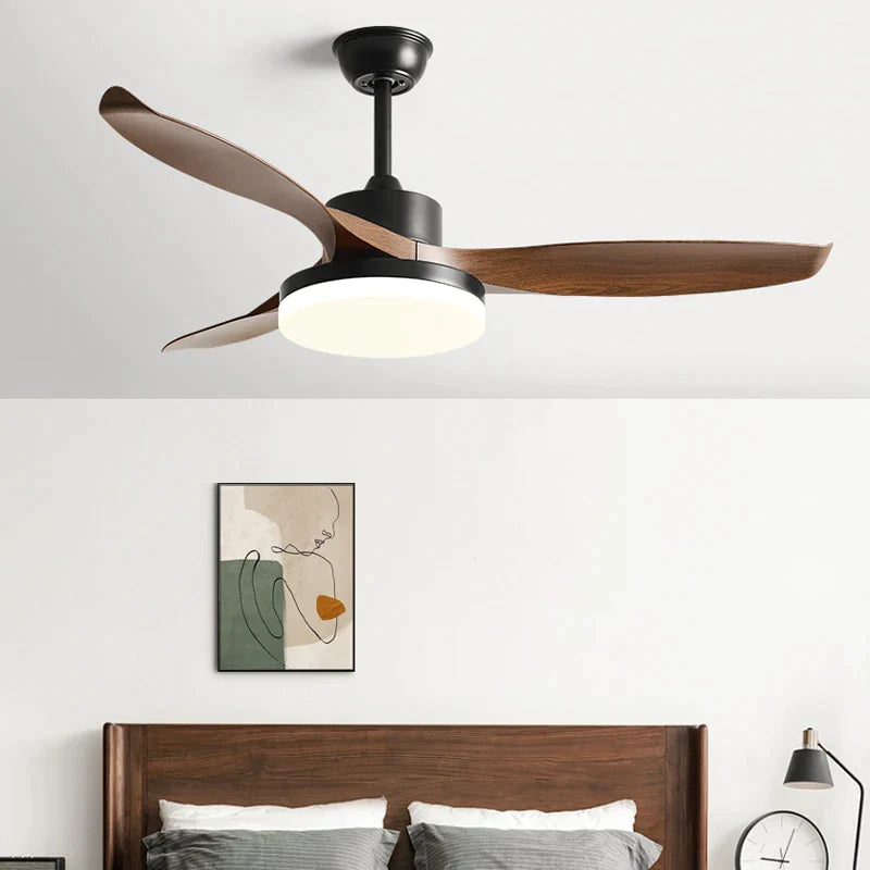 Afralia™ 52" DC Ceiling Fan with 3 ABS Blades and 60W LED Light, Remote Control