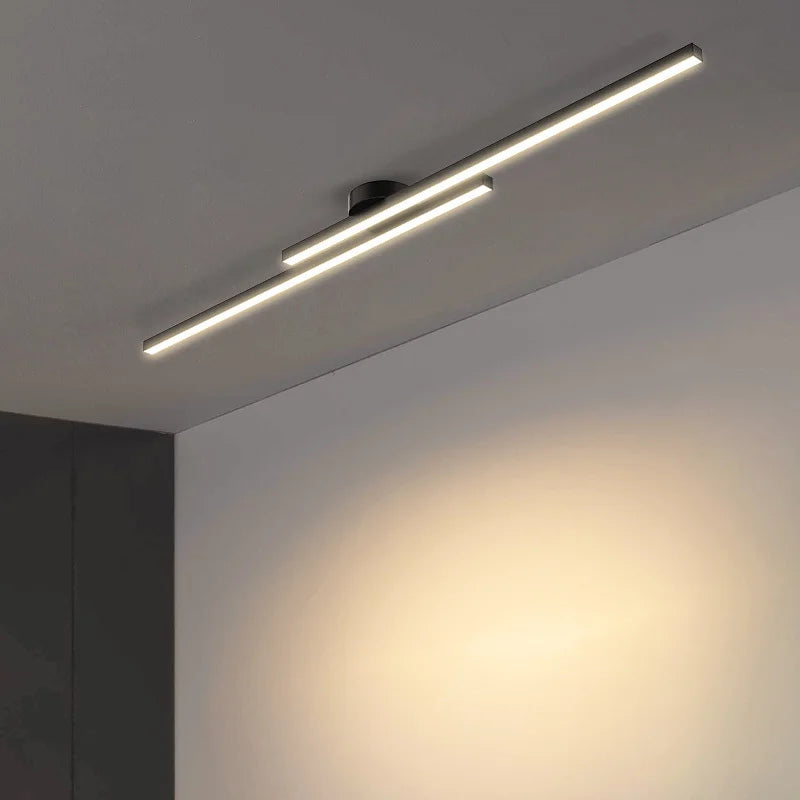 Afralia™ Modern Strip LED Ceiling Lamp for Stylish Indoor Lighting