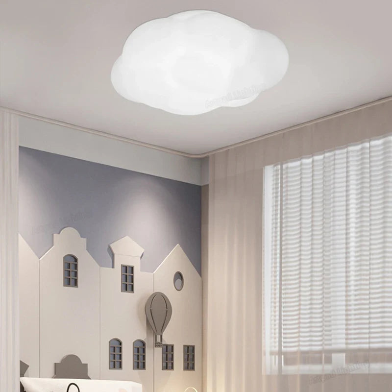 Afralia™ White Cloud LED Pendant Light for Bedroom Kids Living Room Hallway