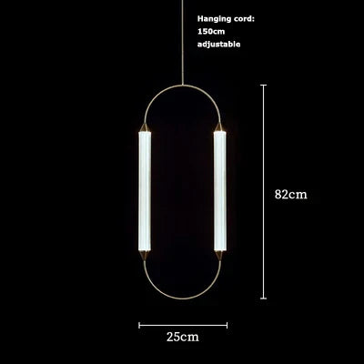 Afralia™ Glass Tube LED Chandelier: Nordic Minimalist Lighting for Living Room and Bedroom Decor