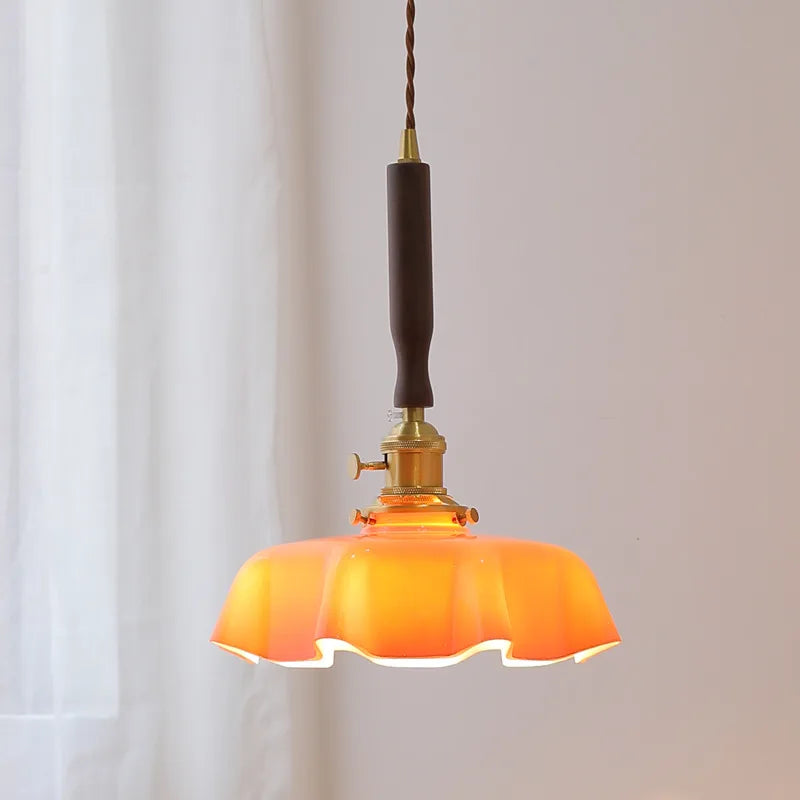 Afralia™ Blue Glass LED Pendant Lamp for Dining Living Room Bedroom