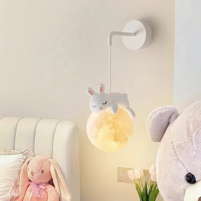 Afralia™ Moonlight LED Wall Lamp for Bedroom and Children's Room Decor