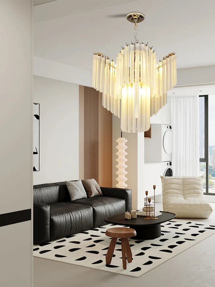 Afralia™ Crystal Glass Chandelier Elegant Luxury Vintage Hanglamp French Lamparas