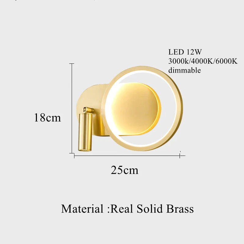 Afralia™ Modern Luxury LED Wall Light for Hotel Living Room & Bedside