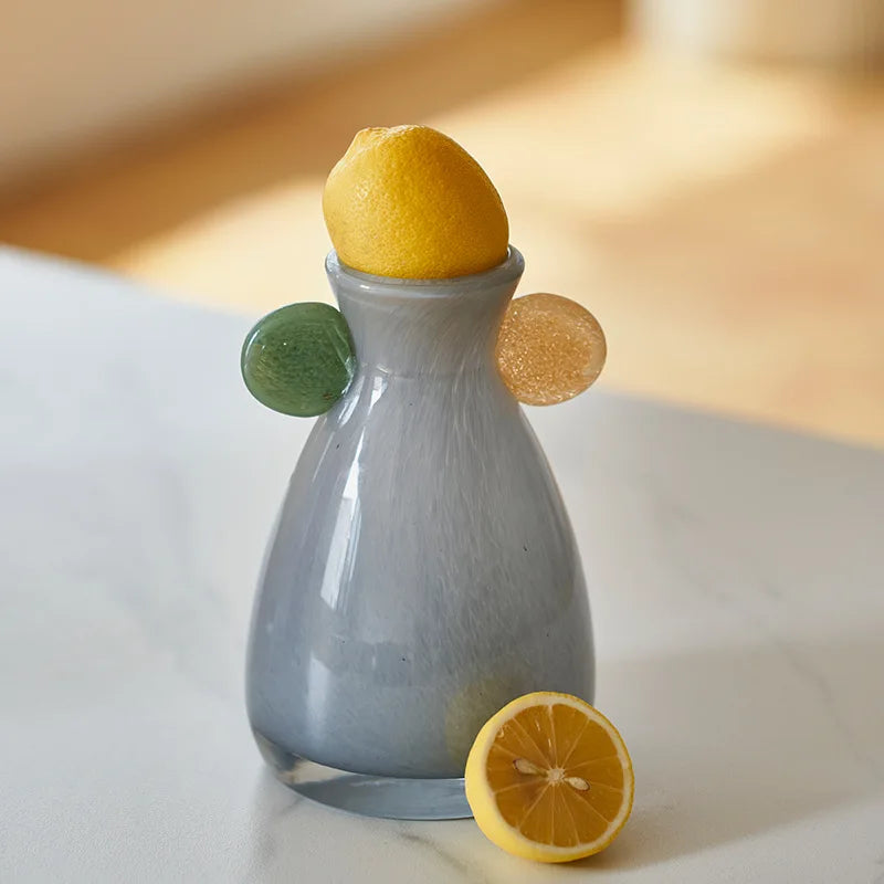 Afralia™ Geometric Glass Vase - Colorful Home Decor Accent