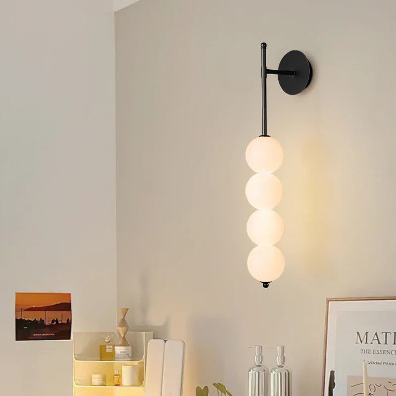 Nordic Pearl Glass Ball Wall Sconce for Luxe Living Room Decor by Afralia™