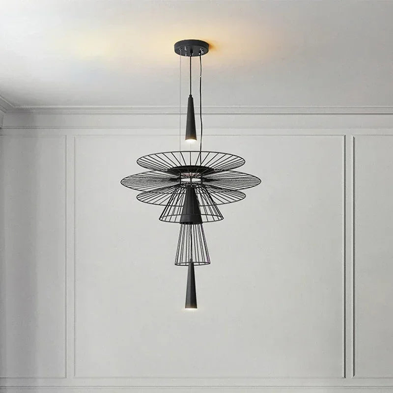 Afralia™ Iron Art Dinning Room Pendant Light in Black/Gold - Modern Nordic LED Fixture
