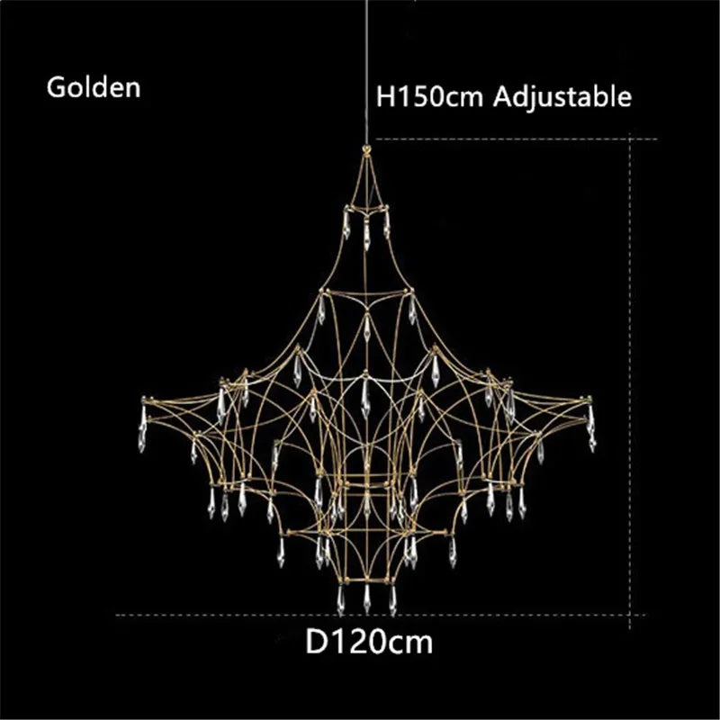 Afralia™ Crystal Chandelier LED Modern Light for Romantic Living Room & Villa