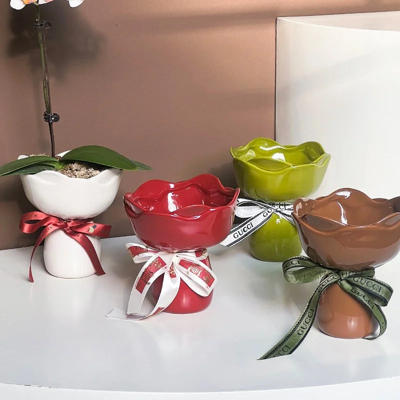 Afralia™ Floral Accessories Vase Bouquet Terrarium Home Decoration Pot Bouquet