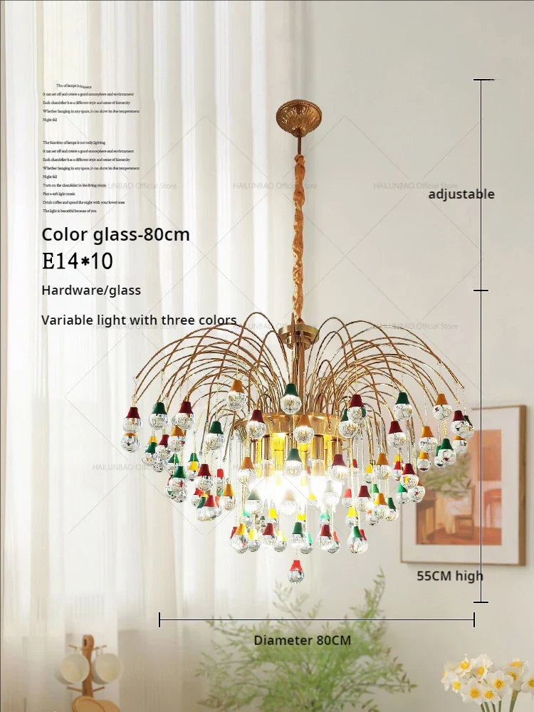 Afralia™ Vintage Crystal Glass Chandelier for Living Room, Dining Room, and Bedroom