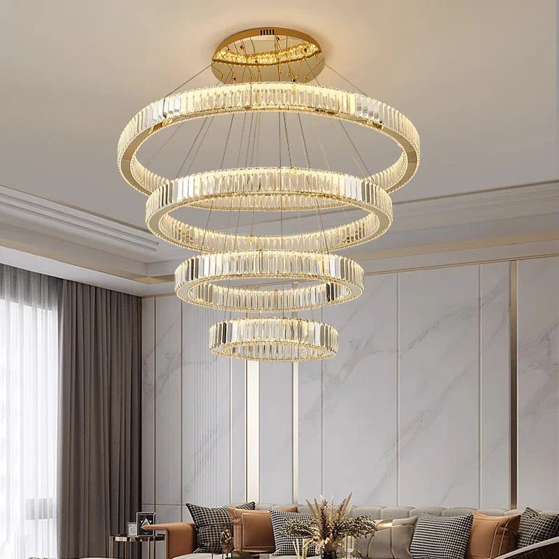 Afralia™ Crystal Chandelier: Modern Home & Dining Room Pendant Lighting