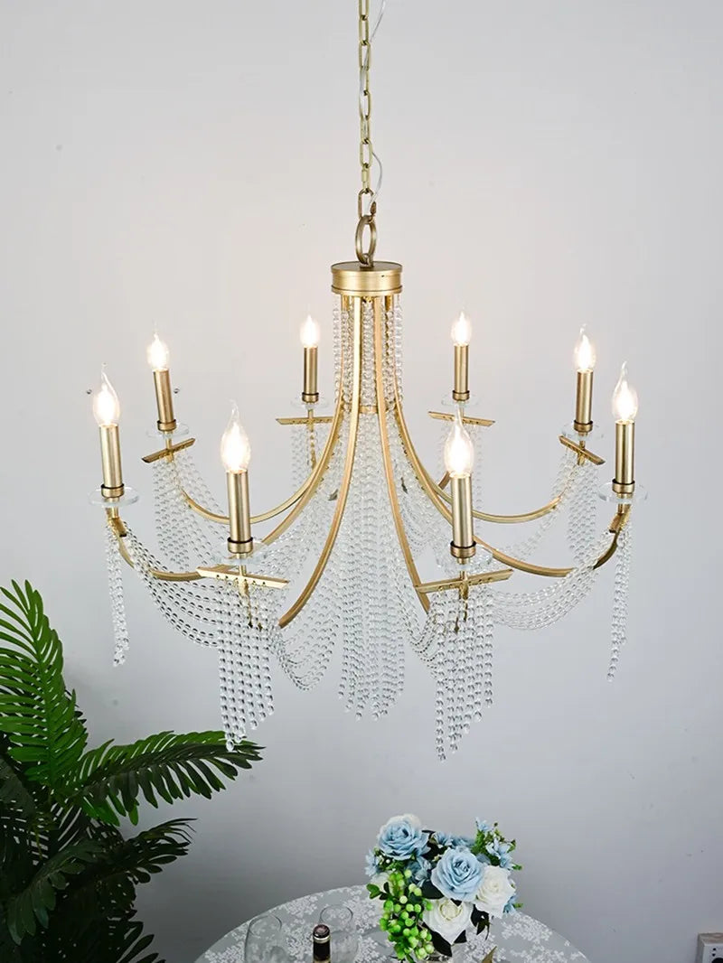 Afralia™ LED Lustres Hanging Lamps: Classical Vintage Chandeliers for Home Decoration