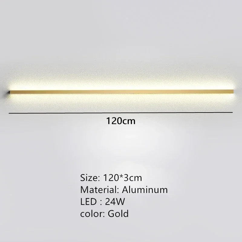 Afralia™ Modern Dimmable Long Wall Lamp for Bedroom and Living Room