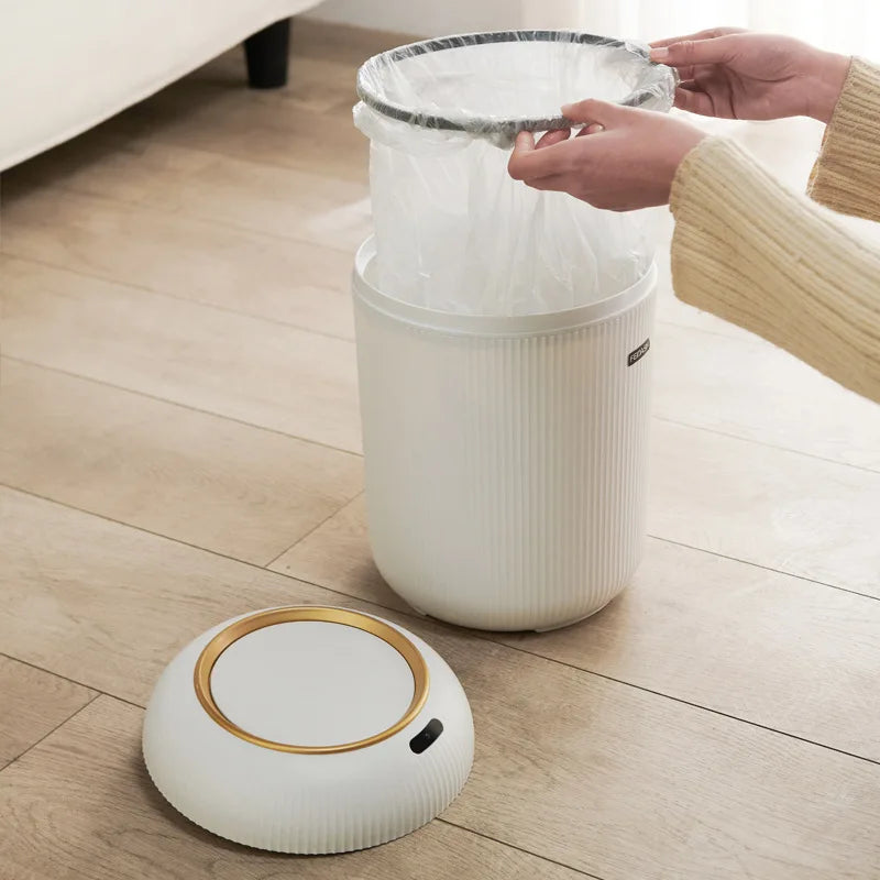 Afralia™ 10L Luxury Sensor Trash Can for Smart Home - Ideal for Kitchen, Bathroom, Living Room