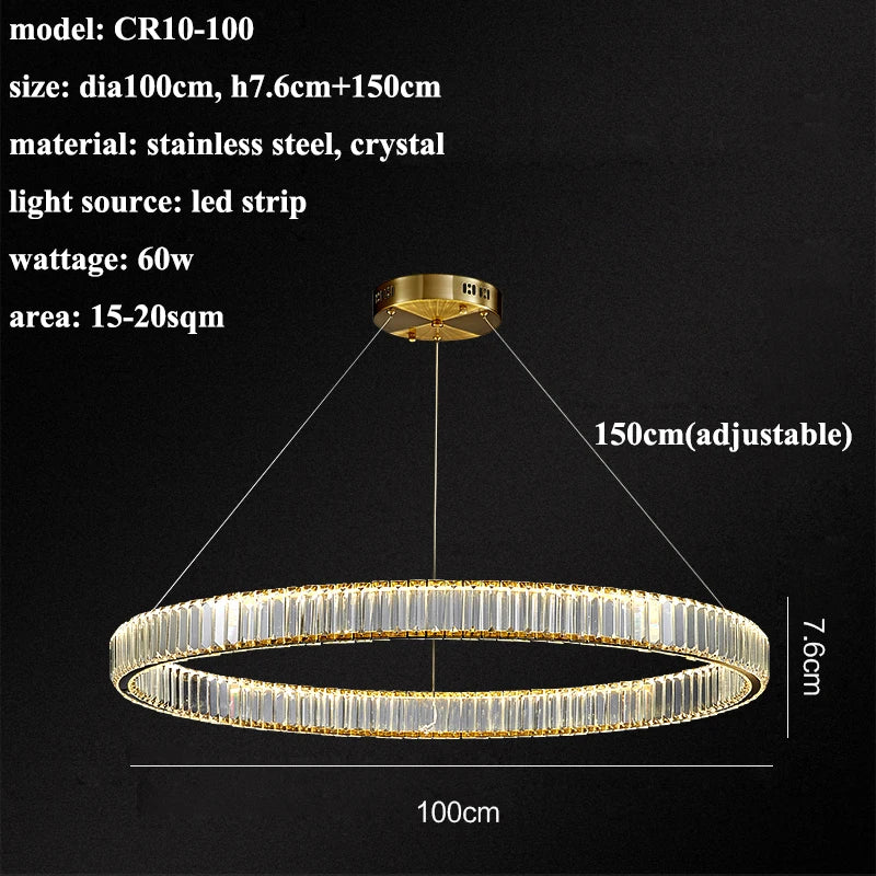 Afralia™ Modern Crystal Chandelier for Living Room Bedroom Kitchen Dining Room
