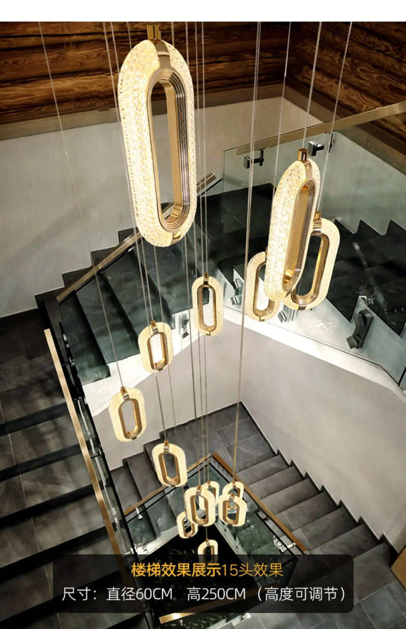 Afralia™ Oval Lamps: Modern Designer Hanging Luxury Chandelier for Living Room, Bedroom, Kitchen, Bar