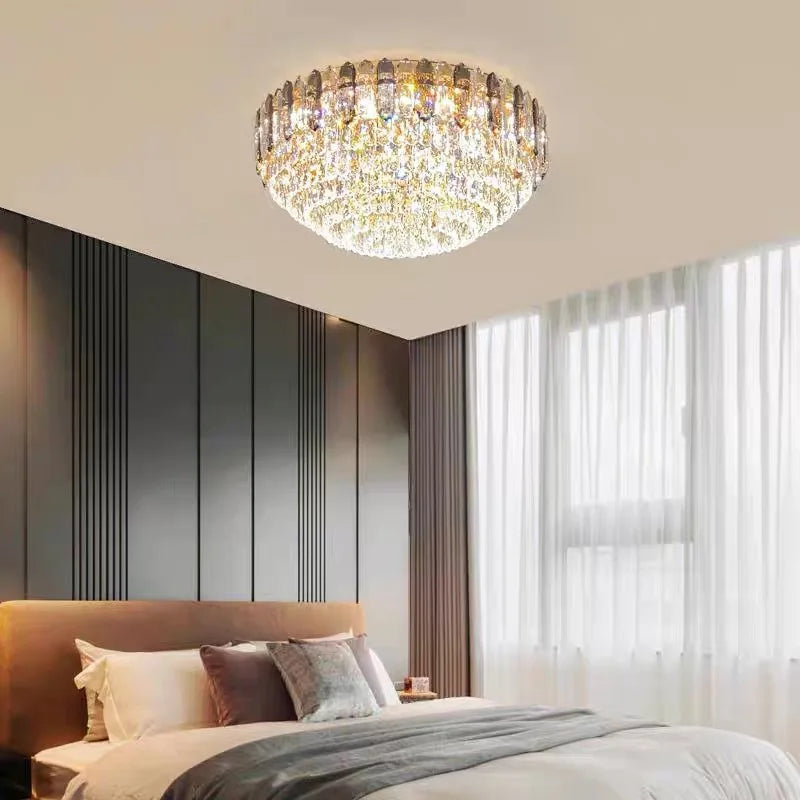 Afralia™ Nordic Luxury Round Vintage Ceiling Light for Living Room