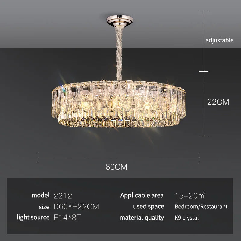 Afralia™ Crystal Ring Chandelier: 2024 Luxury Bedroom Dining Room Lighting