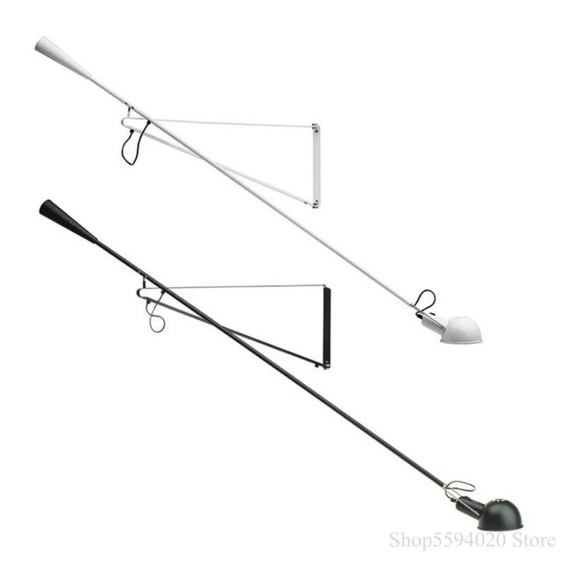 Afralia™ Swing Arm Wall Lamp | Nordic Industrial LED Light for Living Room & Bedroom