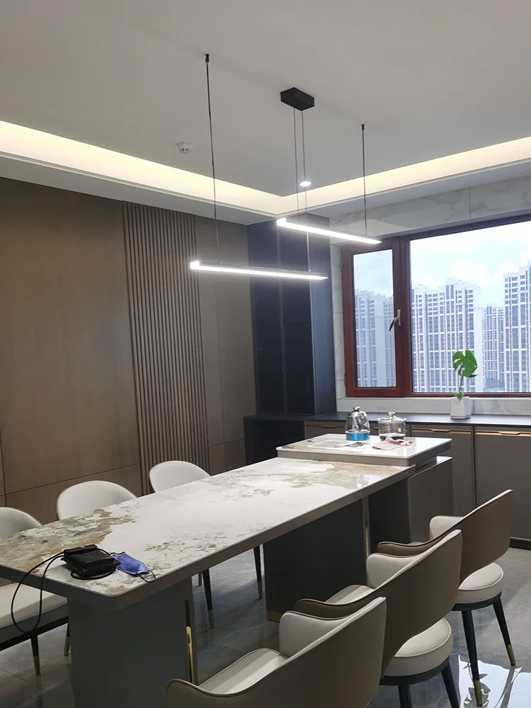 Afralia™ Nordic Minimalist Style Aluminum Chandelier for Dining Table, Bar, or Island