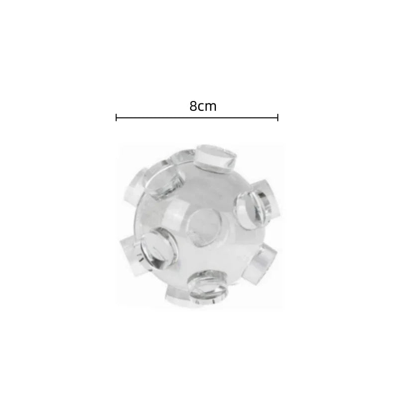 Geometric Crystal Ball Decor by Afralia™ - Transparent Glass Abstract Ornament