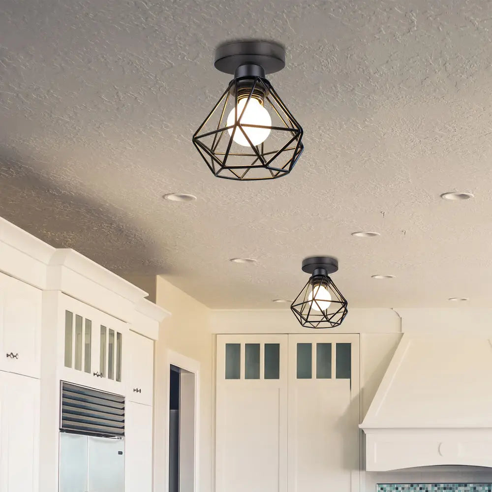 Afralia™ Vintage Industrial Ceiling Lamp Shade for Living Room Kitchen Home Decor