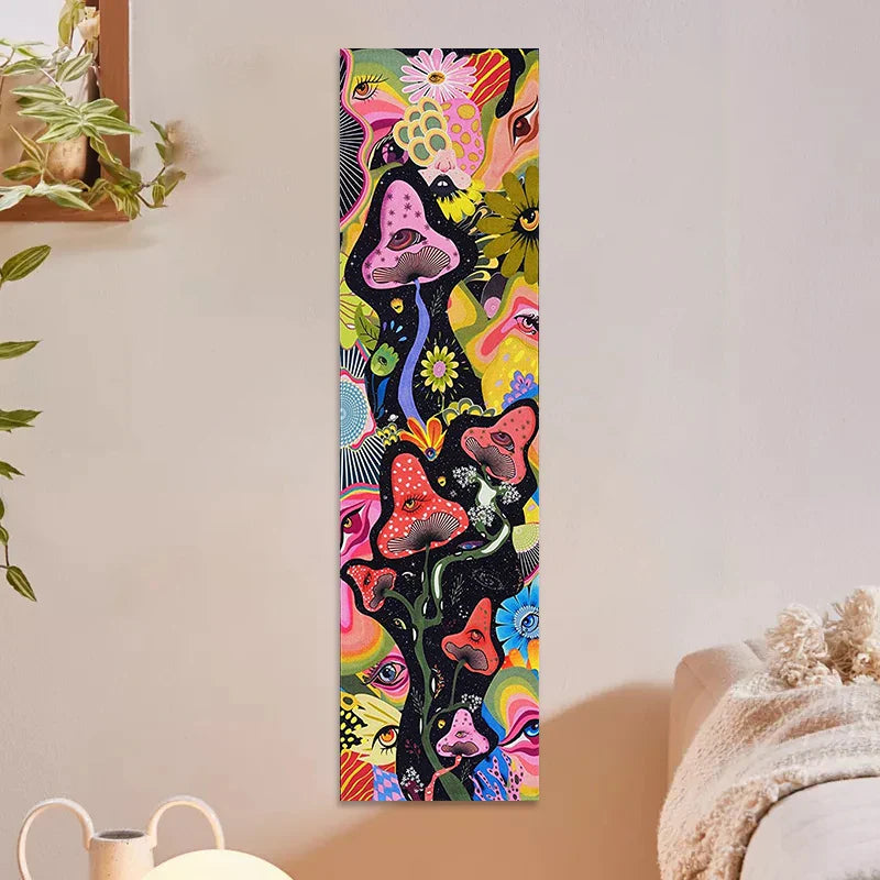 Afralia™ Psychedelic Mushroom Tapestry Wall Hanging - Colorful Flower Tapestries