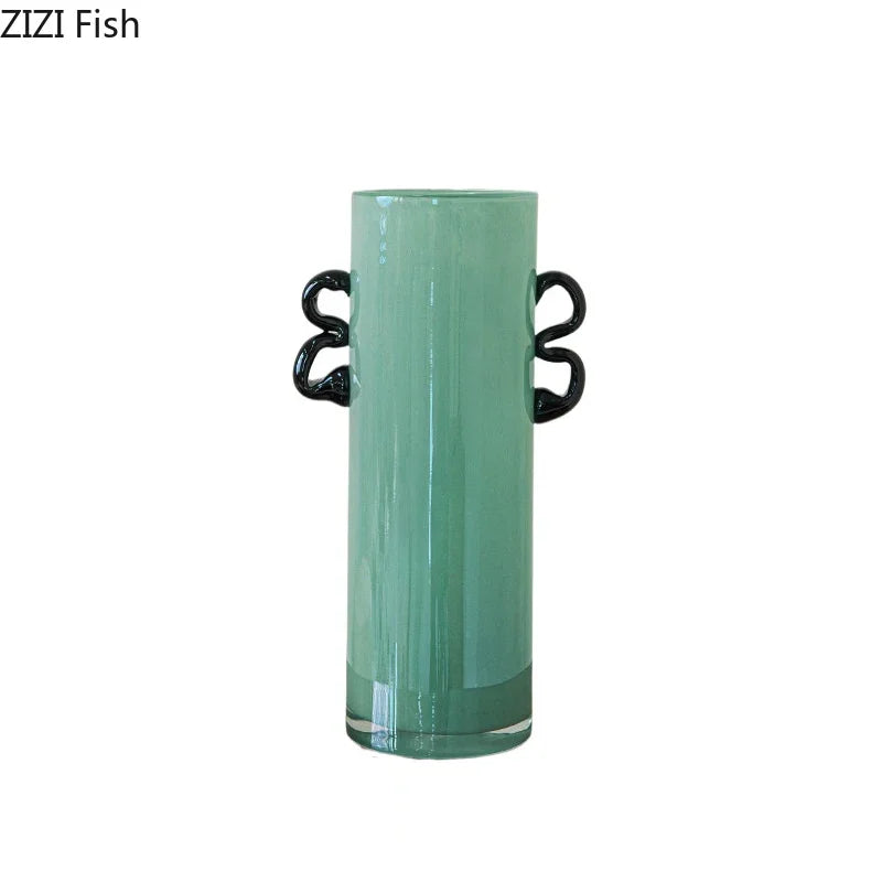 Afralia™ Emerald Green Glass Vase Hydroponics Plant Pots Floral Room Decor
