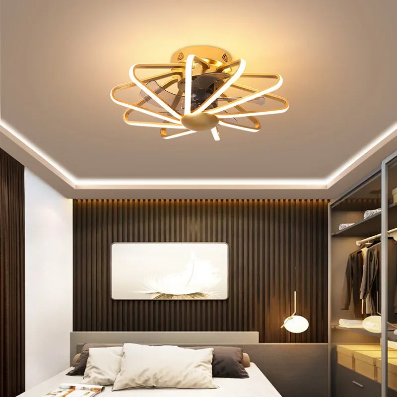 Afralia™ Bladeless Ceiling Fan with Dimmable LED Lights and Remote - Reversible Timing, Modern Design