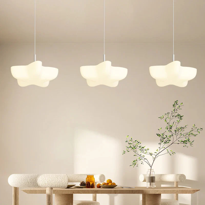 Afralia™ Cloud White Floating Pendant Chandelier for Dining Room, Kitchen Island, Indoor Lighting