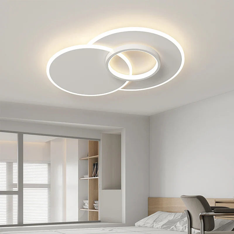 Afralia™ White Luster LED Chandeliers for Modern Indoor Lighting