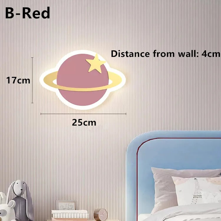 Afralia™ Kids Cloud Crown Wall Lamp - Nordic Style Bedroom Bedside Light