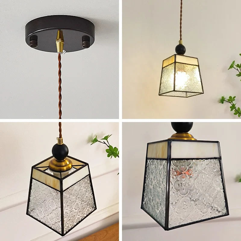 Afralia™ Clear Glass LED Pendant Light Bar Dining Room Decor Hang Lamp Luminaire