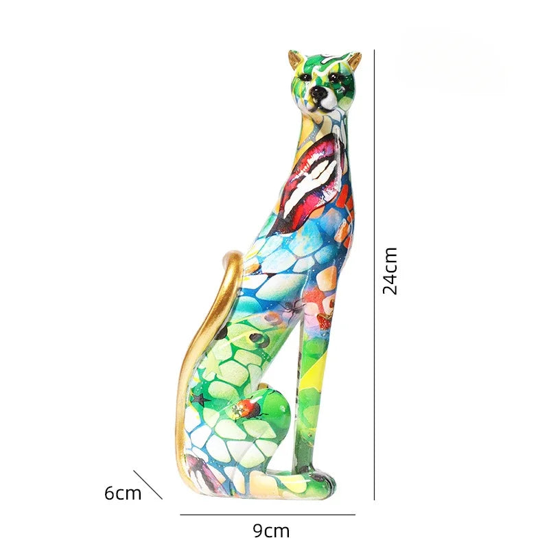 Afralia™ Leopard Resin Sculpture - Home Office Decoration & Gift