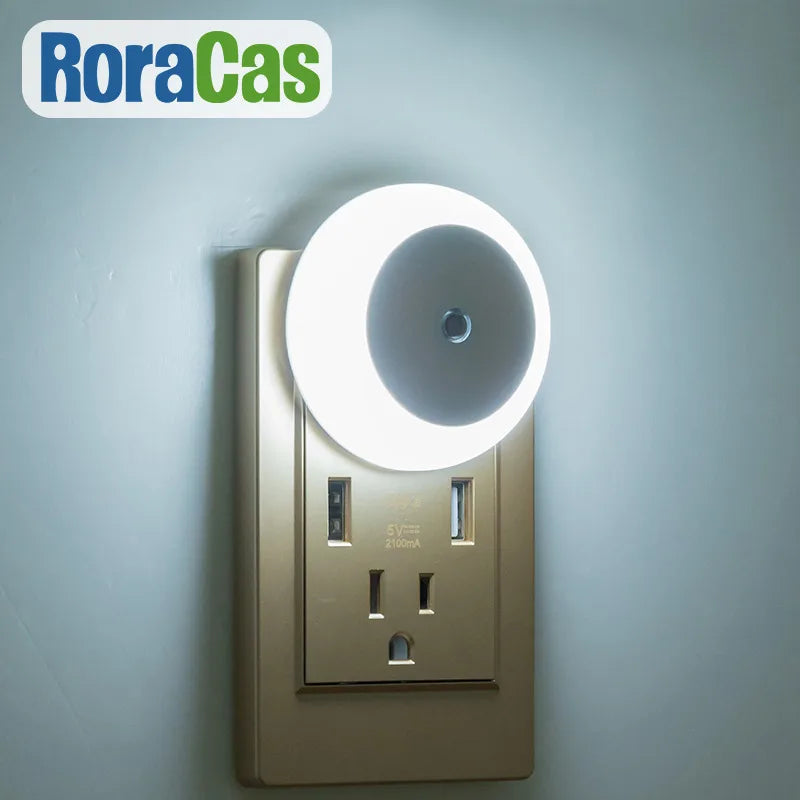 Afralia™ Night Light: Smart Sensor Plug-In Mini Lamp for Bedroom, Stairs, Bathroom