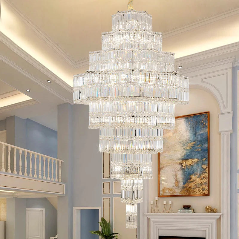Afralia™ Crystal Chandelier for Living Room in European Duplex Villa with Post-Modern Hall Luxury