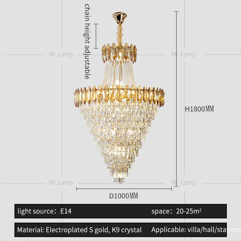 Afralia™ Postmodern Crystal Chandelier for Luxe Spaces