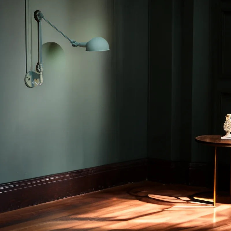 Afralia™ Nordic Telescopic Wall Lamp With Adjustable Long Arm, Rotatable Indoor Lighting