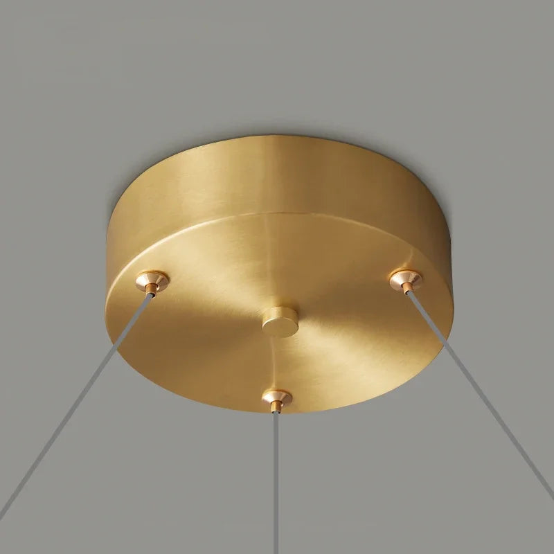 Afralia™ Copper Crystal Chandelier Living Room Bedroom Dining Lighting Device