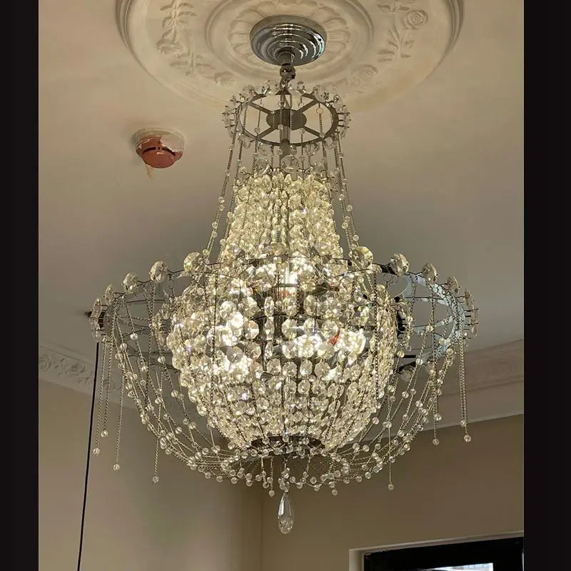 Afralia™ Postmodern Crystal Chandelier for Luxurious Living Room, Restaurant, Bedroom, and Hotel Lighting