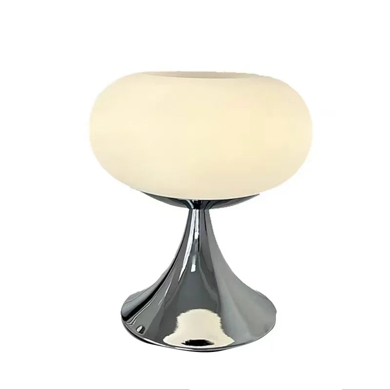 Afralia™ Glass Bauhaus LED Table Lamp for Warm Living Room, Bedroom, Study & Work