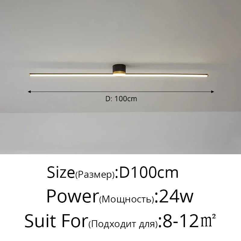 Afralia™ LED Strip Ceiling Light: Modern, Simple, Stylish Indoor Lighting for Home, Bedroom, Hallway