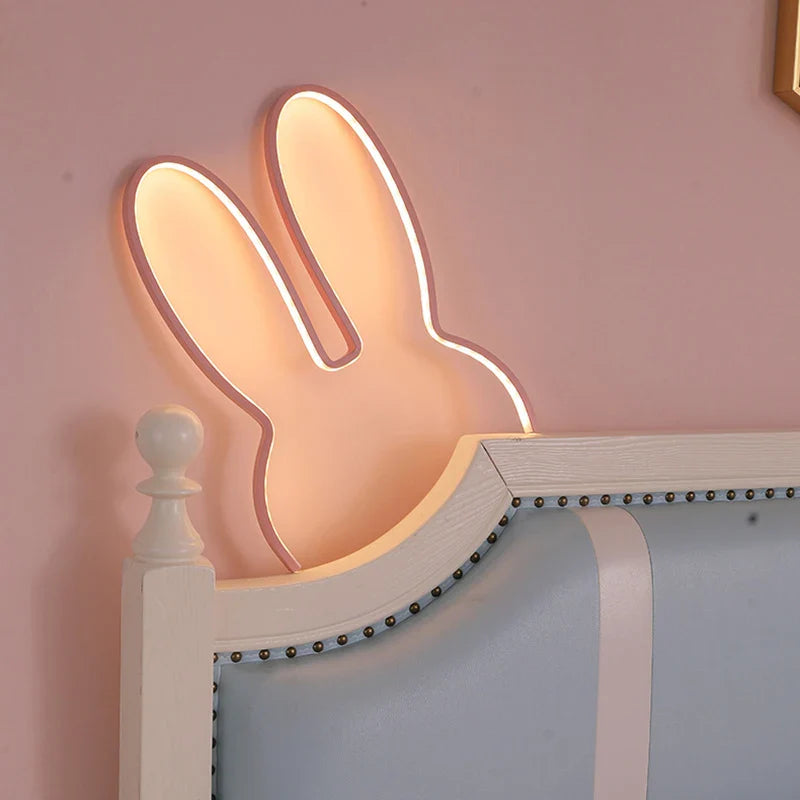 Afralia™ Rabbit LED Night Light - USB Powered Cute Desk Lamp for Children's Bedroom