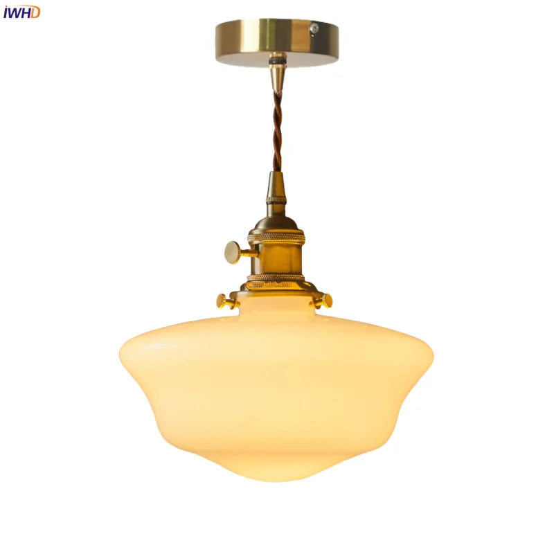 Afralia™ Glass LED Pendant Lights for Kitchen Loft Bar Cafe Living Room