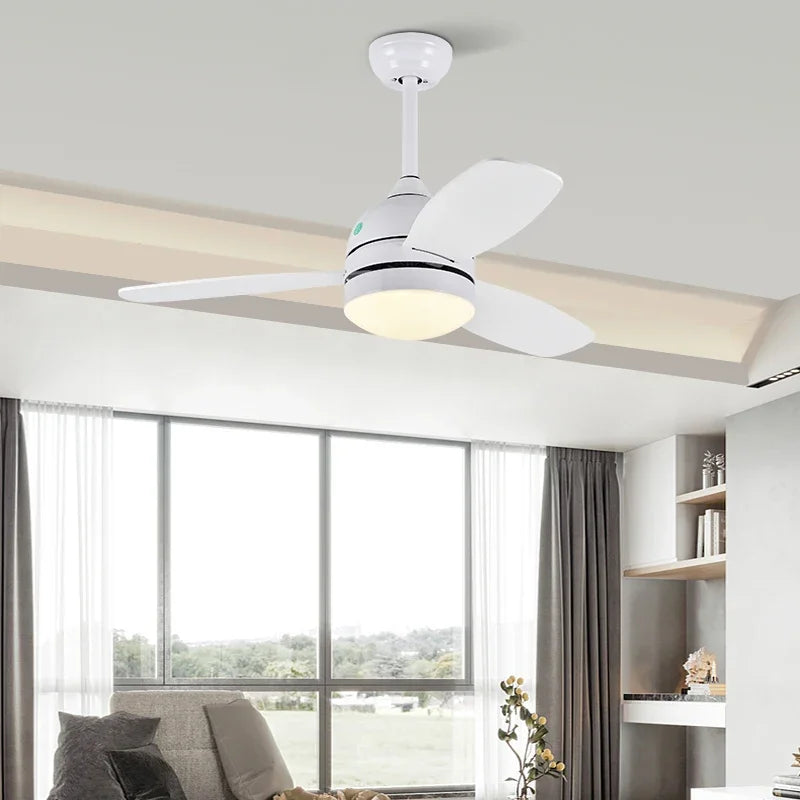 Afralia™ 42" Wood Blades Ceiling Fans Light with AC Motor, Remote Control