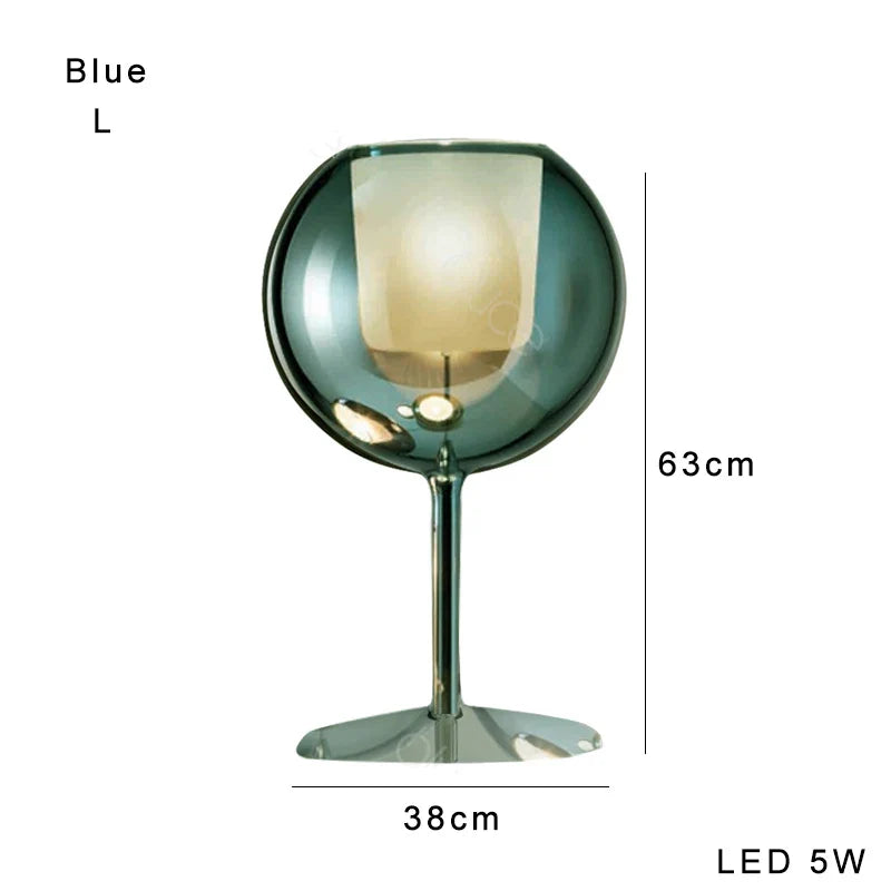 Afralia™ Gold Chrome Glass Table Decor Lamp for Luxury Living Room, Villa, Store, Cafe