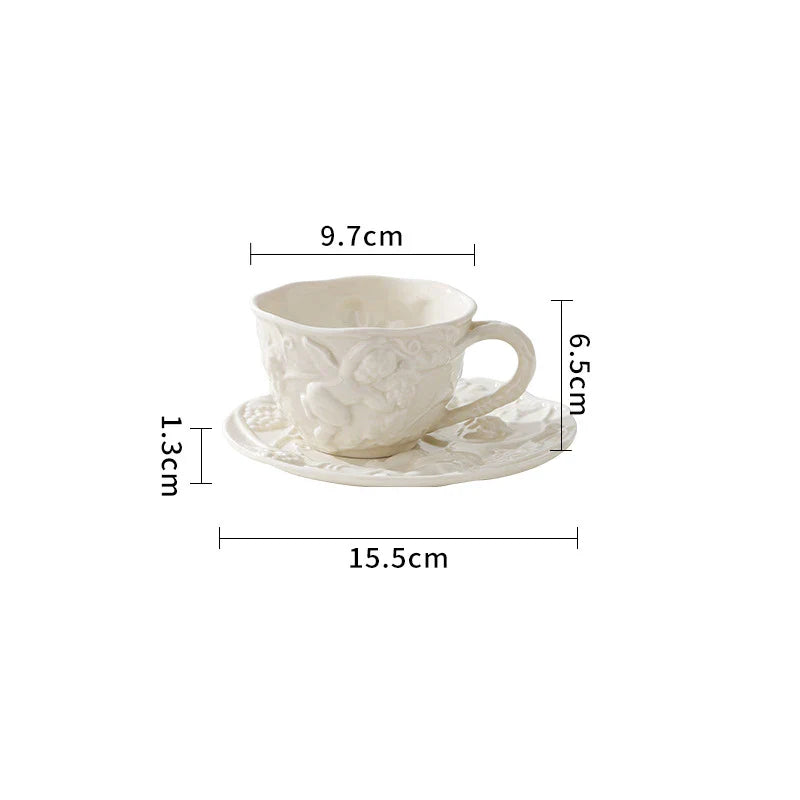 Afralia™ Angel Relief Ceramic Tableware Set